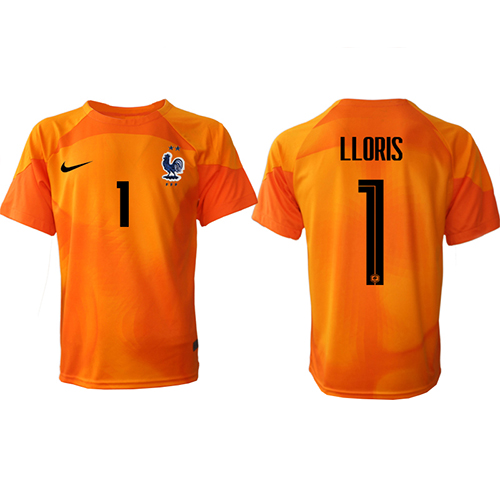Lacne Muži Futbalové dres Francúzsko Hugo Lloris #1 Brankarsky  MS 2022 Krátky Rukáv - Domáci